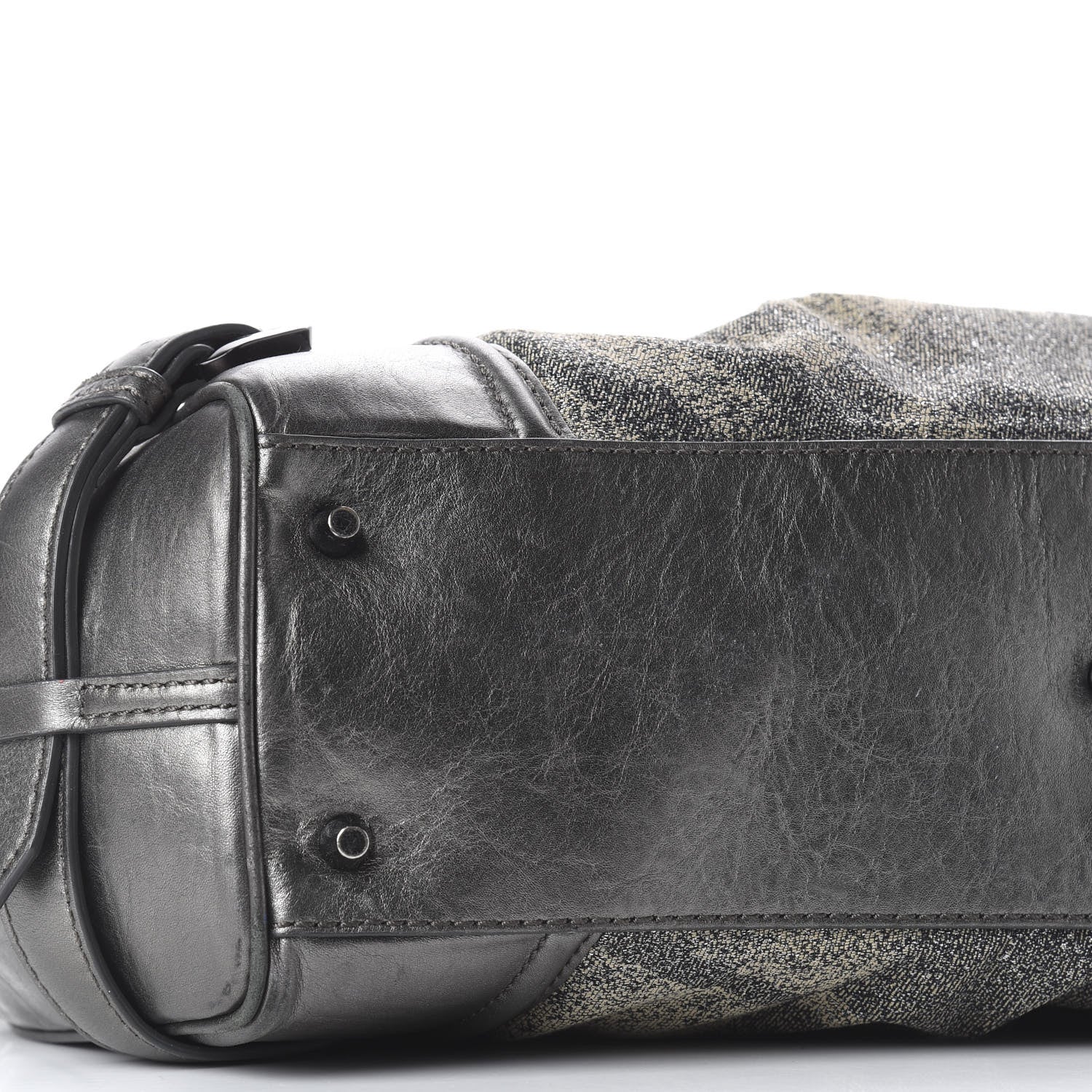 Burberry Shimmer Check Degrade Pilgrim Satchel Pewter 6 of 10