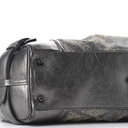 Burberry Shimmer Check Degrade Pilgrim Satchel Pewter 6 of 10