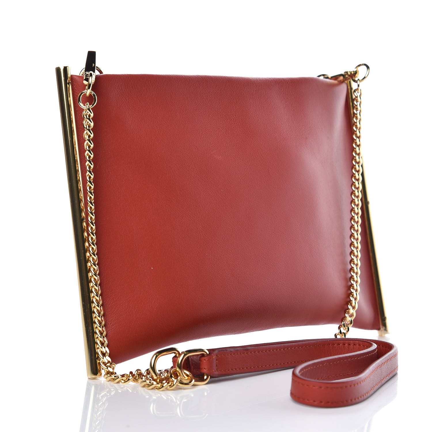 Chloe Calfskin Mini Roy Chain Pouch Earthy Red 3 of 7
