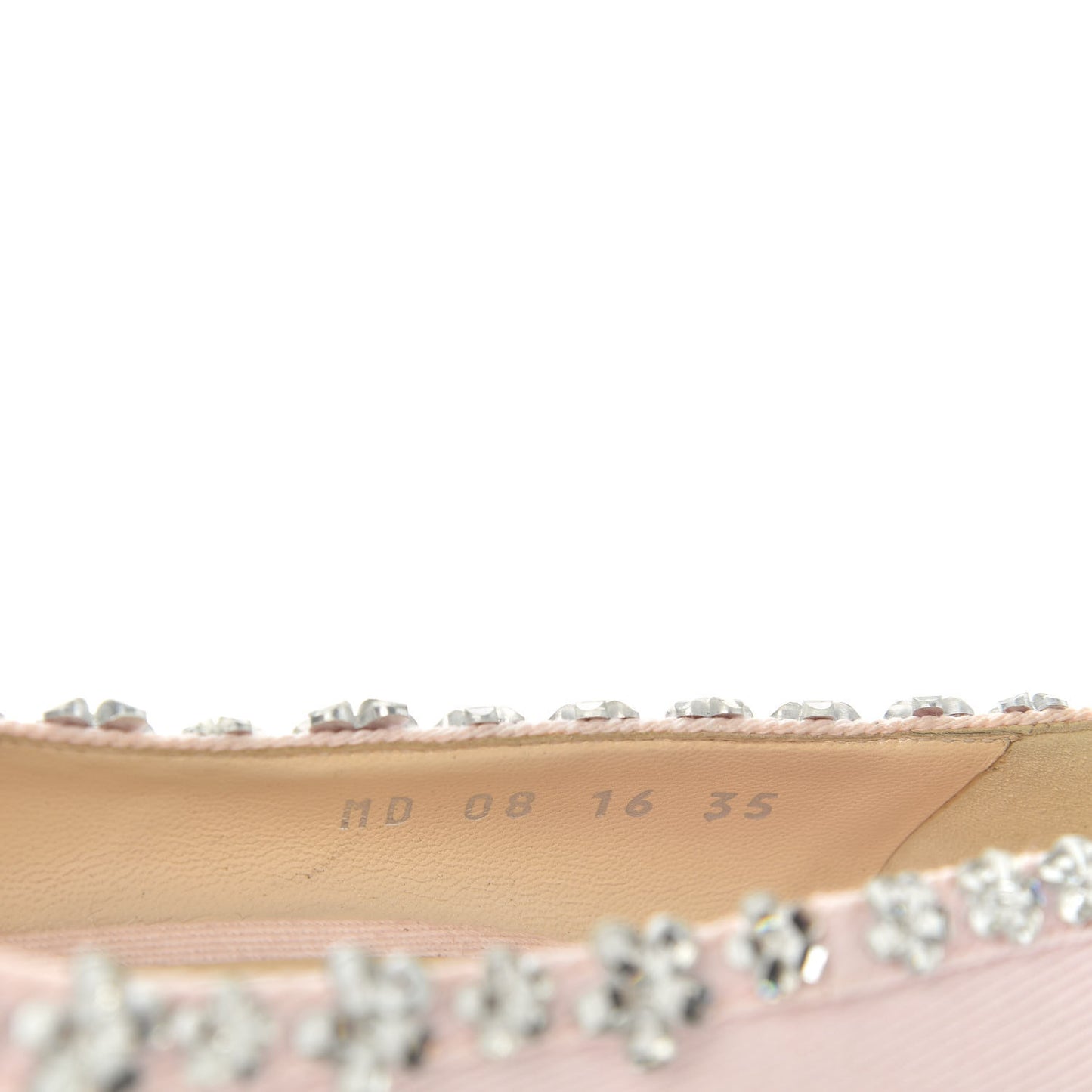 Denim Crystal Garland Pumps 35 Pink