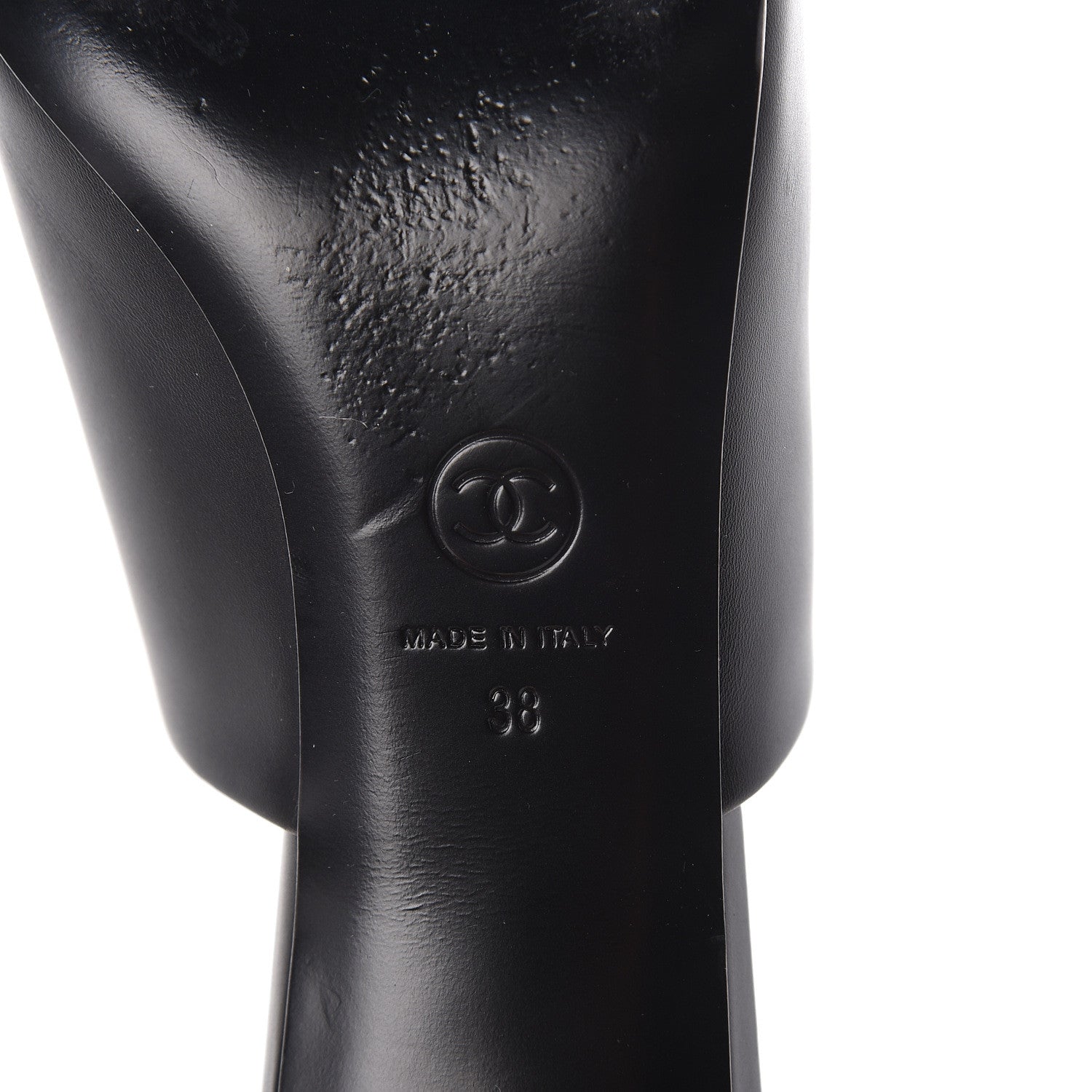 Chanel Calfskin CC Chain Mules Sandals 38 Black 6 of 8