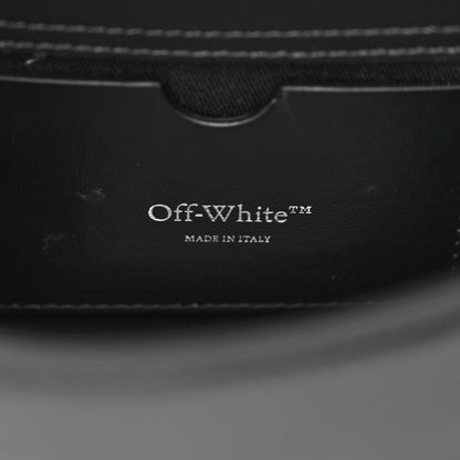 Off-White Calfskin Clam Shoulder Bag Black 6 of 9