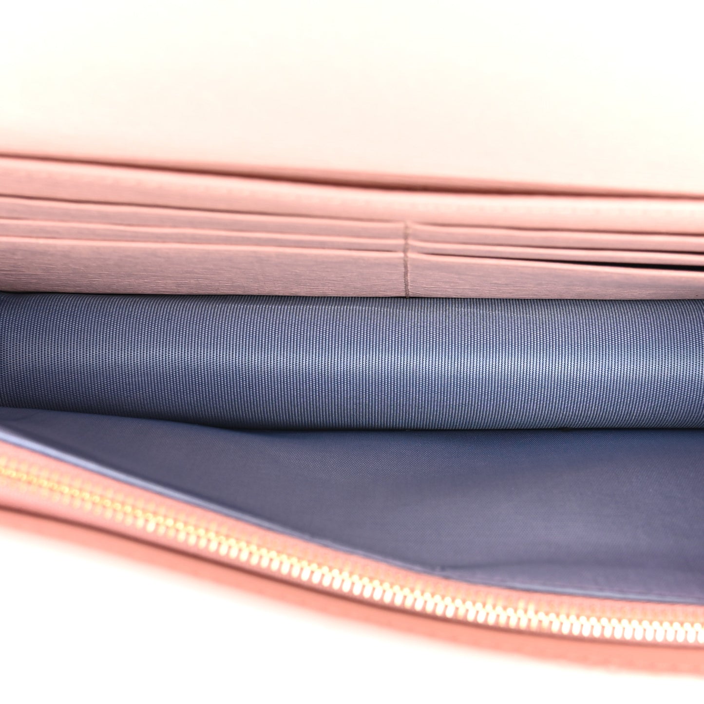 Textured Calfskin Script Logo Wallet On Chain Light Pink