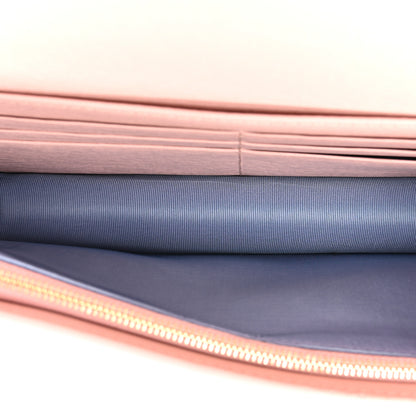 Gucci Textured Calfskin Script Logo Wallet On Chain Light Pink 5 of 14