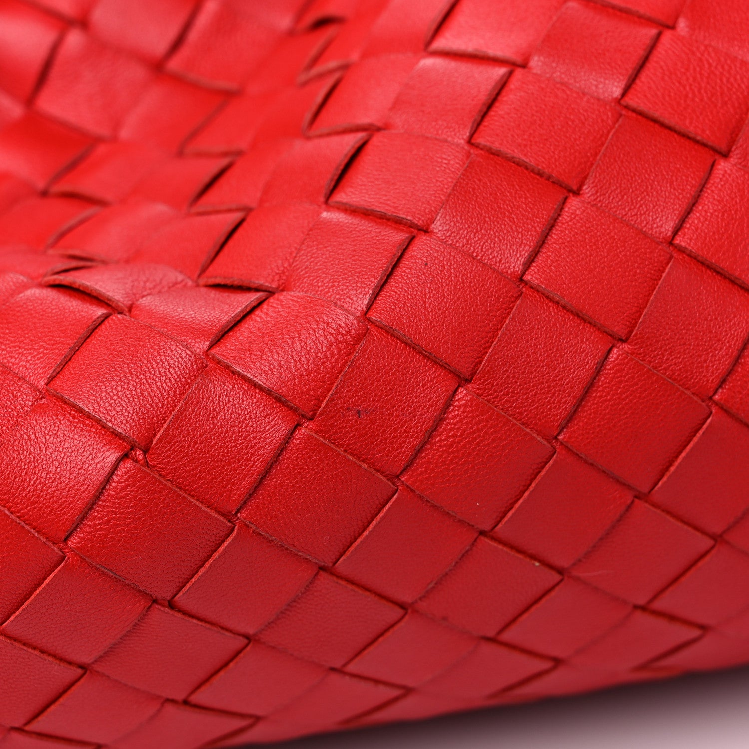 Bottega Veneta Nappa Maxi Intrecciato The Pouch Oversized Clutch Bright Red 11 of 13