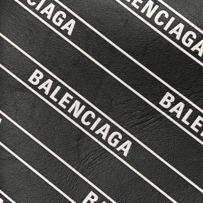 Balenciaga Calfskin All Over Logo Flap S Bag Black 14 of 19