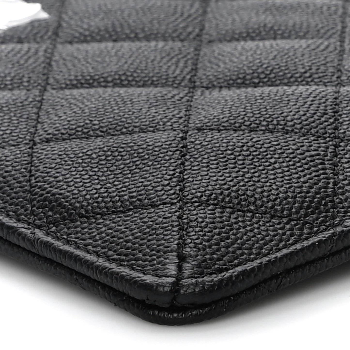 Caviar Quilted Classic iPhone Pouch Black