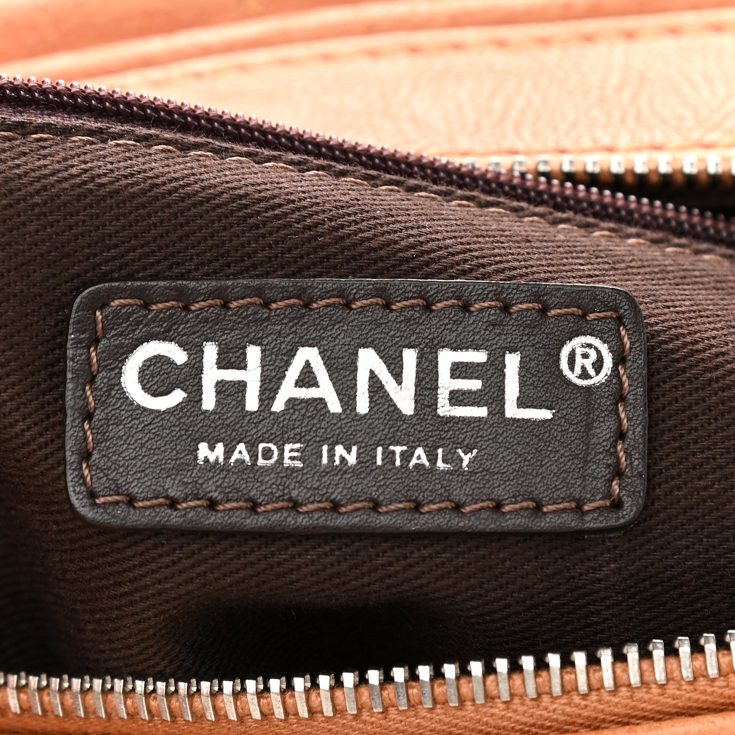 Calfskin Stitched Bowler Light Brown