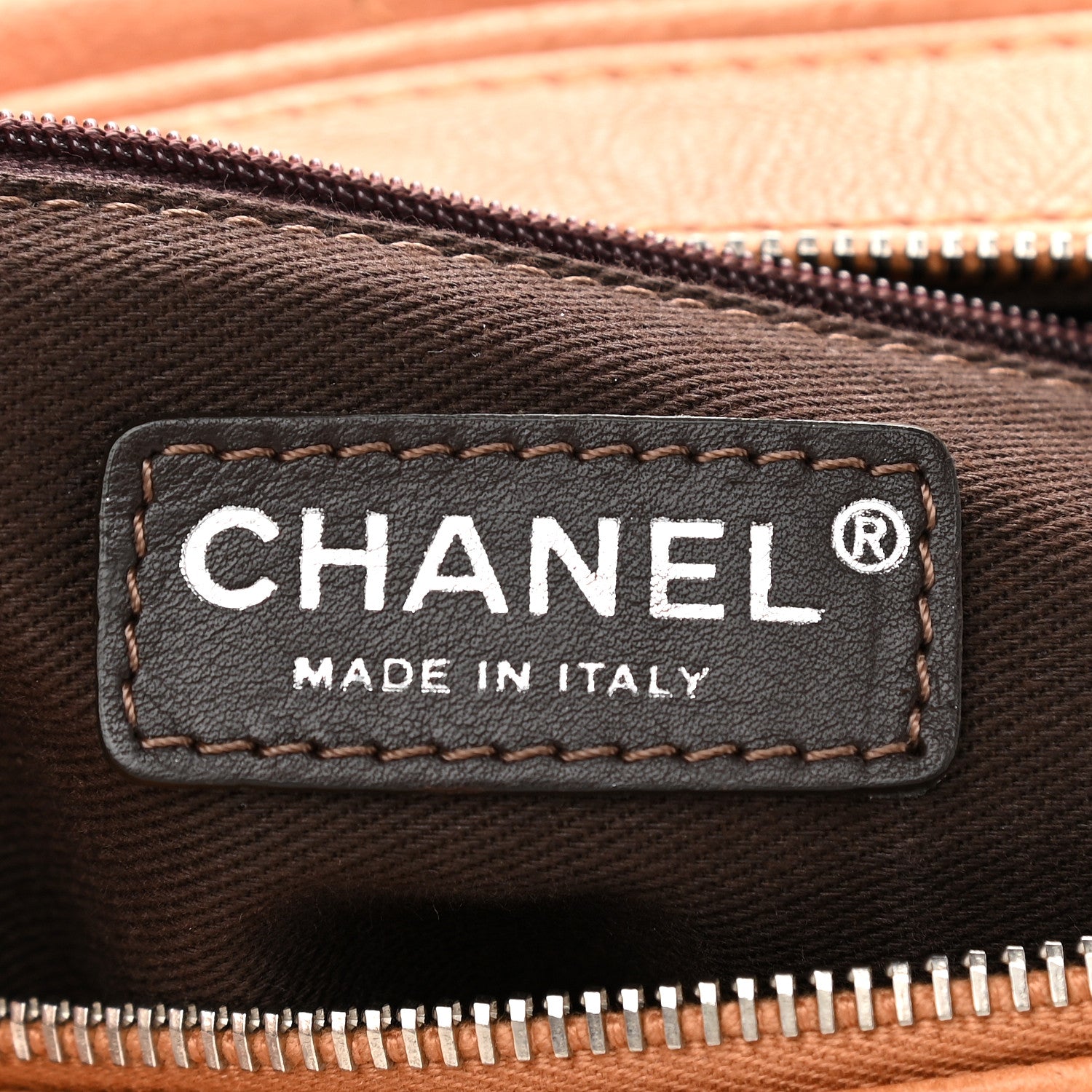 Chanel Calfskin Stitched Bowler Light Brown 6 of 12