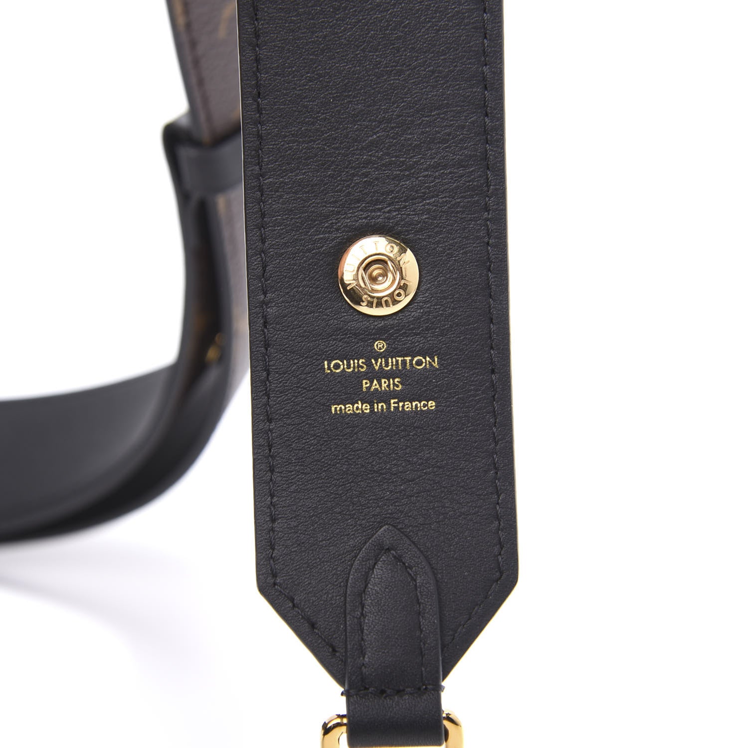 Louis Vuitton Monogram Bandouliere Shoulder Strap Black 3 of 4