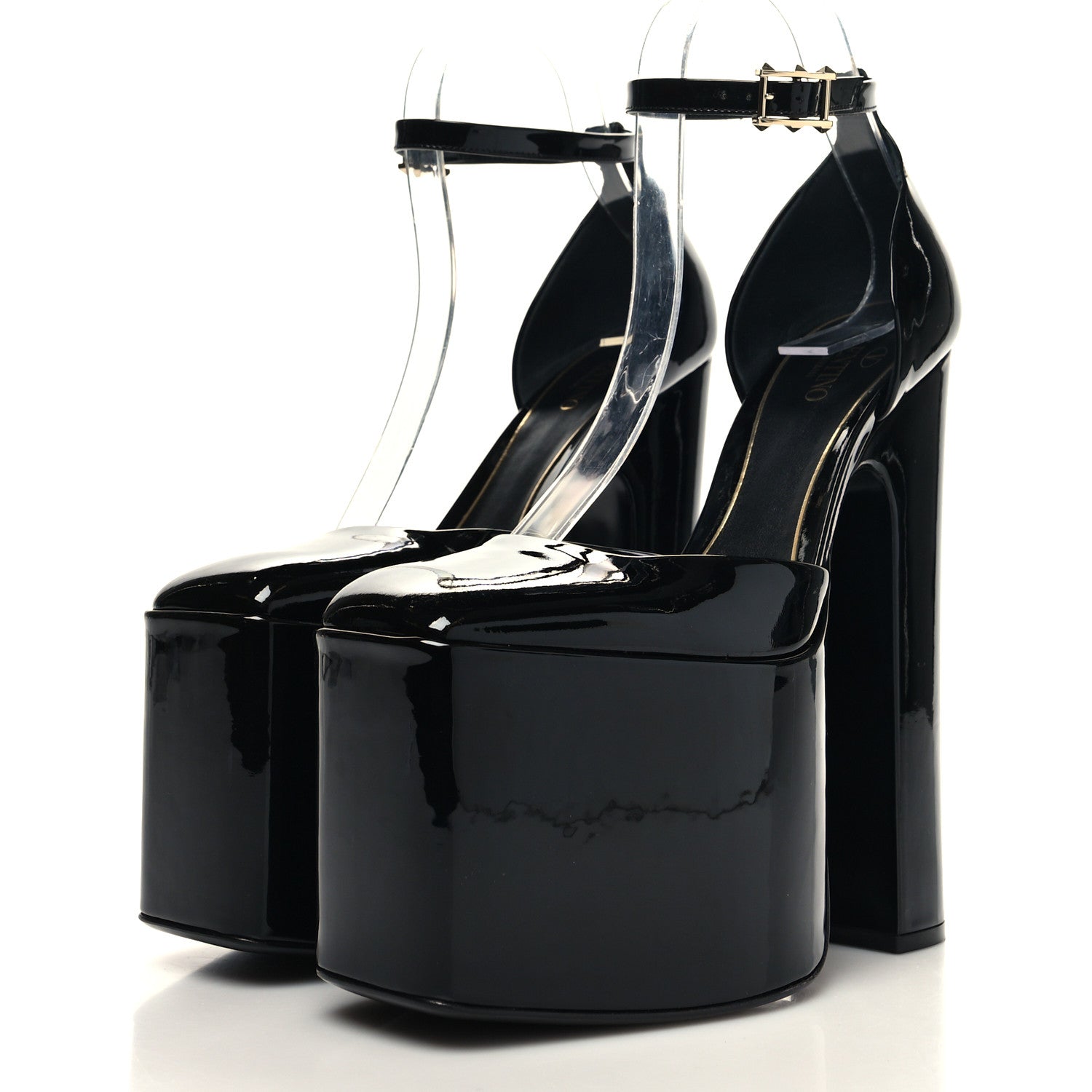 Valentino Garavani Patent DiscoBox 80/180mm Platform Pumps 37 Black 3 of 9
