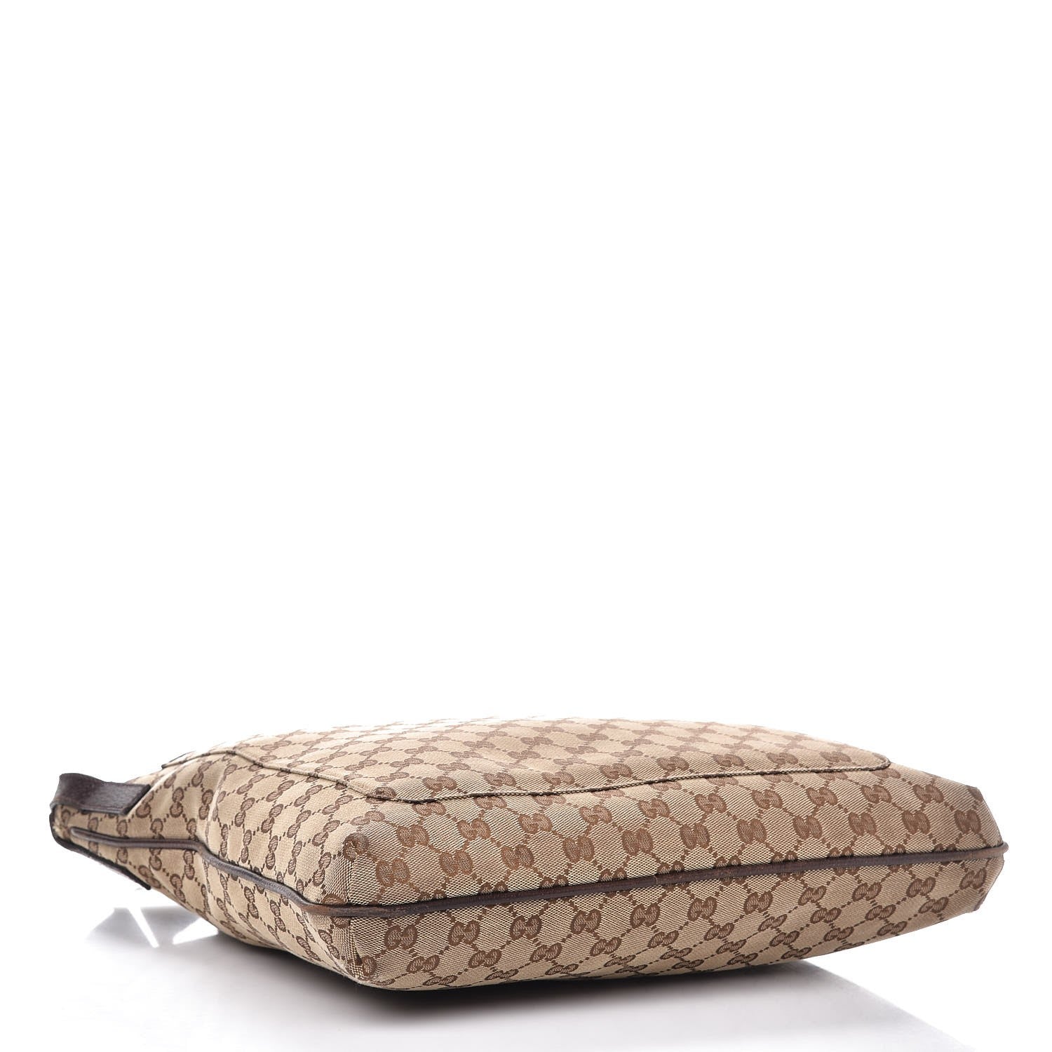 Gucci Monogram Large Flat Messenger Bag Dark Brown 4 of 9