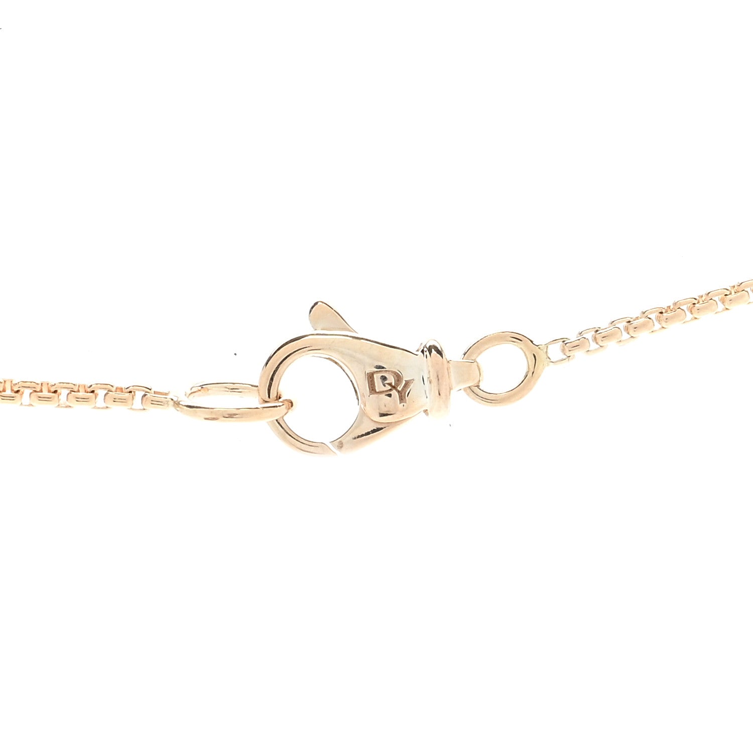 David Yurman 18K Rose Gold Cognac Diamond Petite Pave Bar Necklace 4 of 4