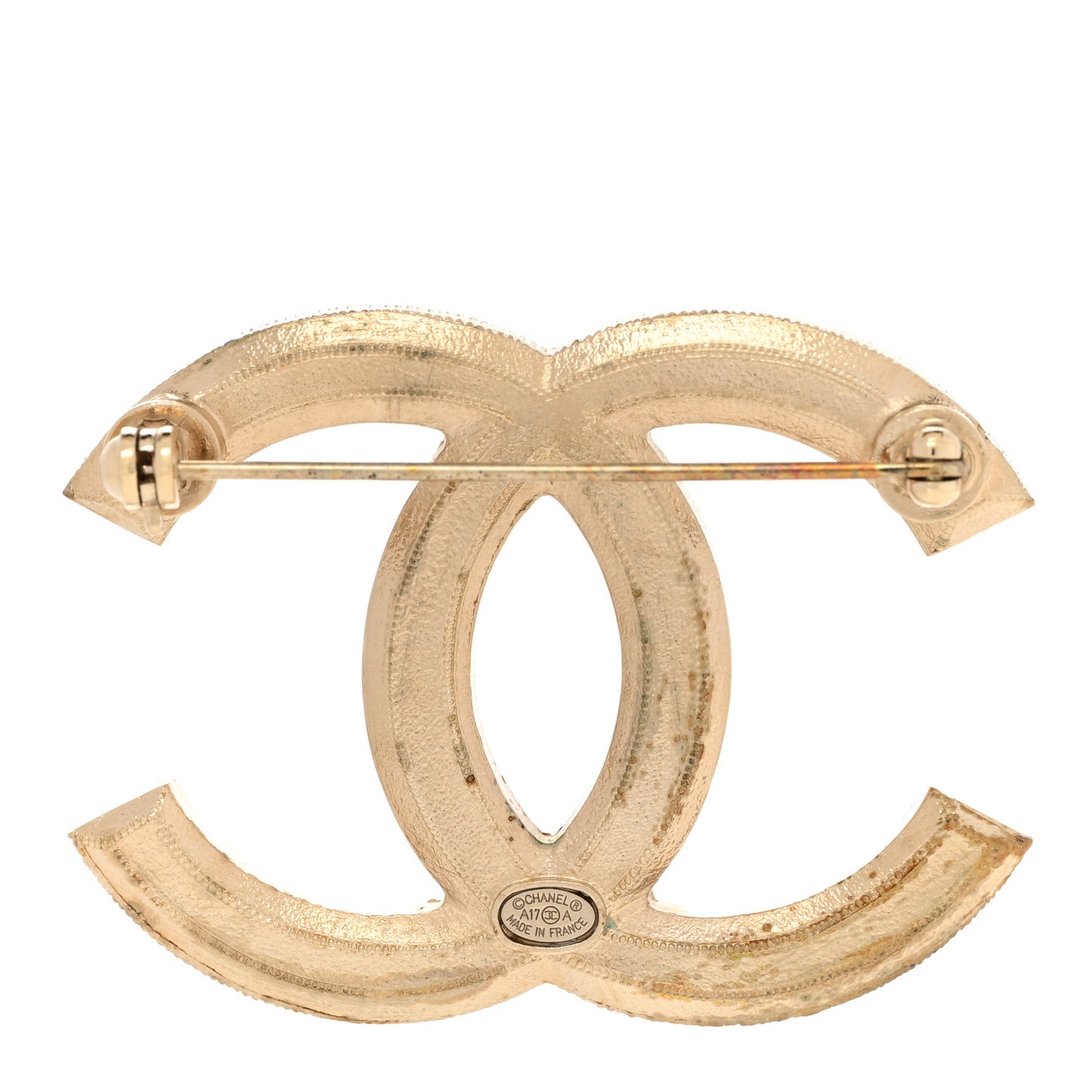 Pearl CC Brooch Gold
