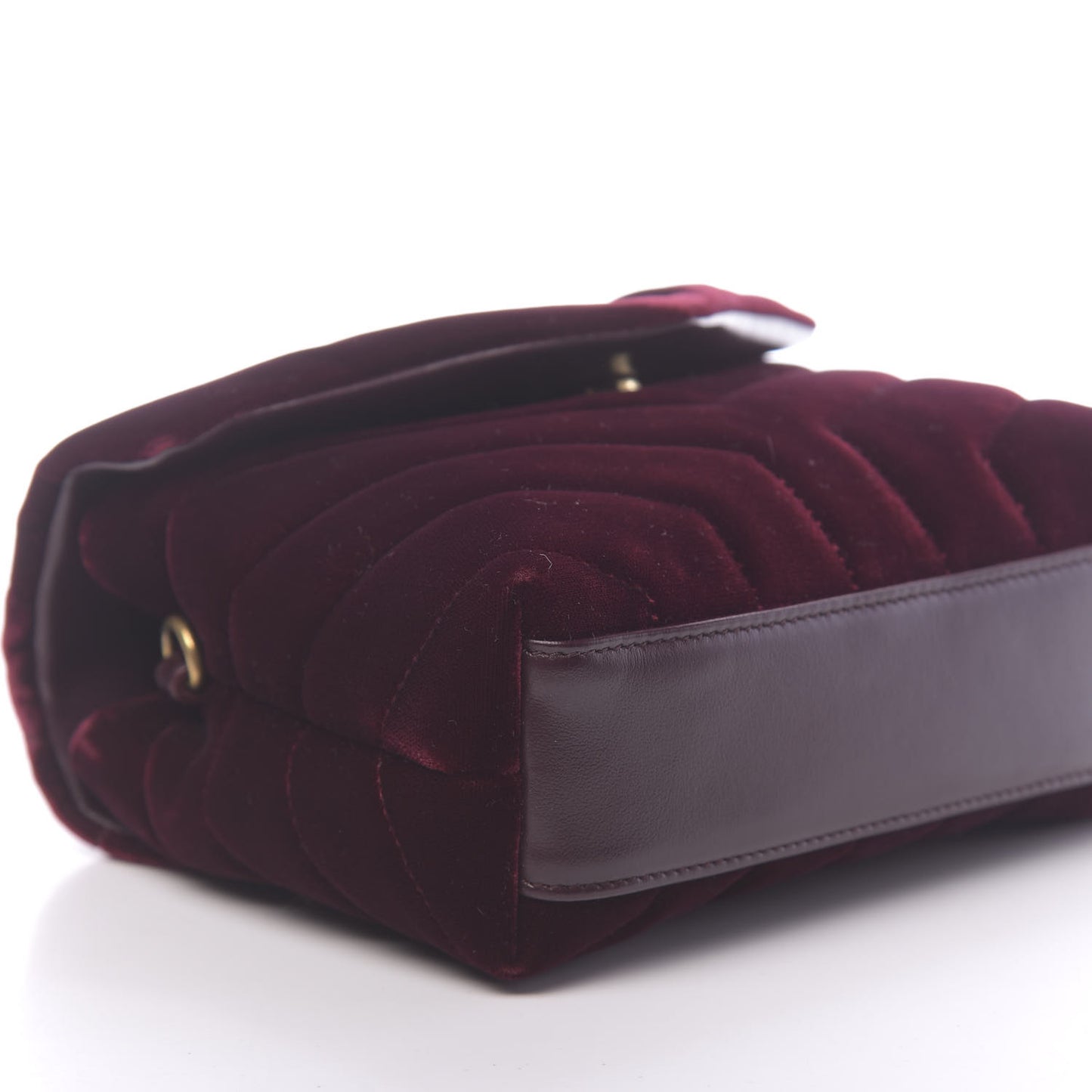 Velvet Y Quilted Monogram Toy Loulou Crossbody Bag French Burgundy