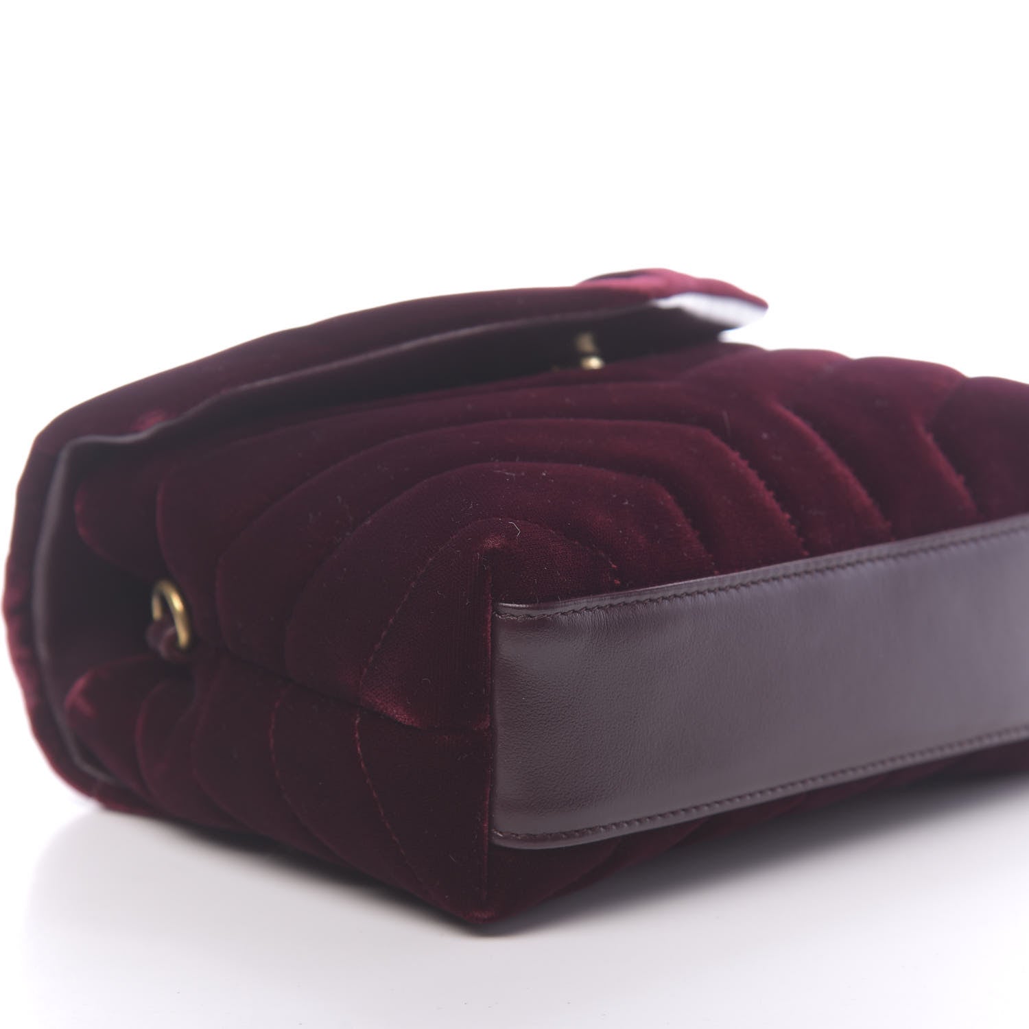 Saint Laurent Velvet Y Quilted Monogram Toy Loulou Crossbody Bag French Burgundy 7 of 10
