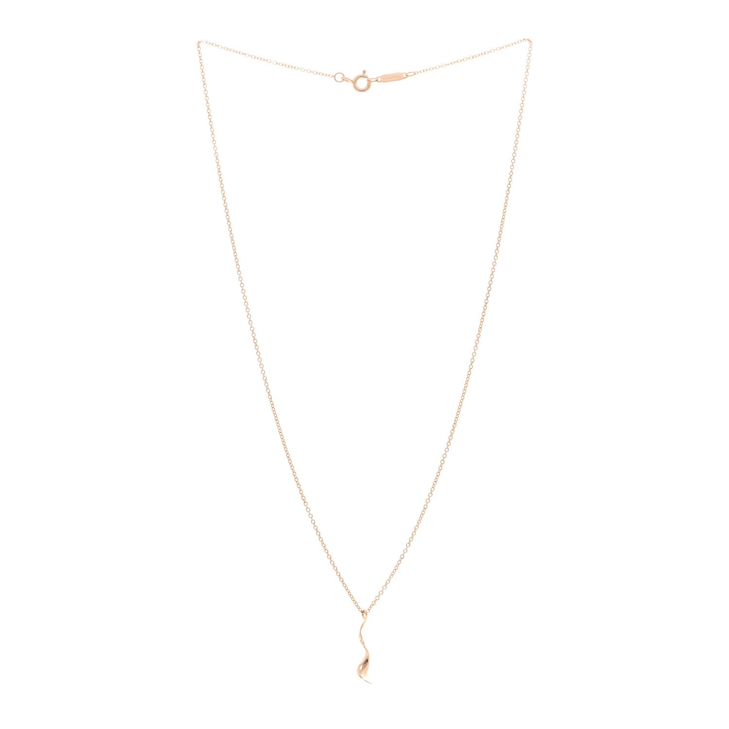 Tiffany 18K Rose Gold Frank Gehry Orchid Pendant Necklace 3 of 4