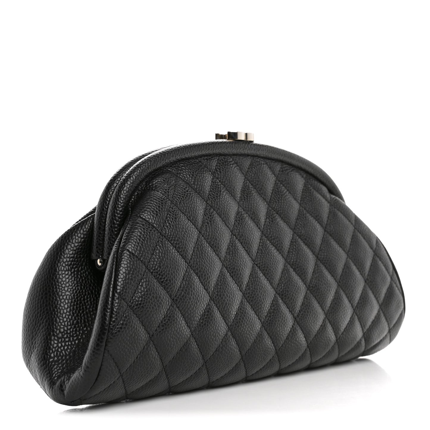 Caviar Quilted Timeless Clutch Black