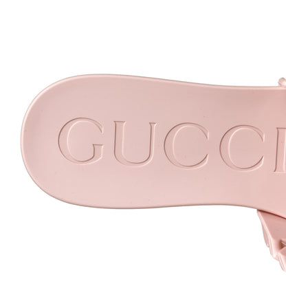 Gucci Rubber Womens Slide Sandals 37 Perfect Pink 9 of 10