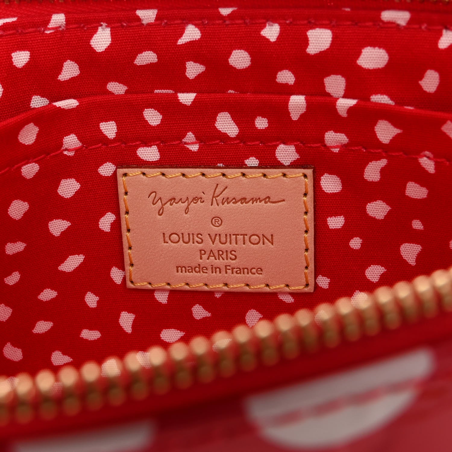 Louis Vuitton Vernis Kusama Infinity Dots Pochette Accessories Red 6 of 9