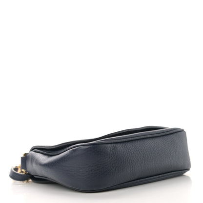 Gucci Pebbled Calfskin Small Soho Flap Crossbody Blue 4 of 11