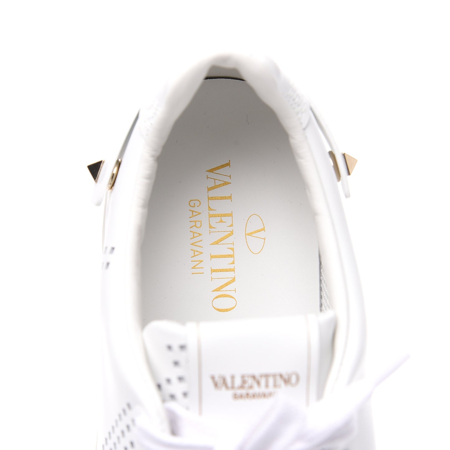 Calfskin Womens Backnet Sneakers 37.5 White
