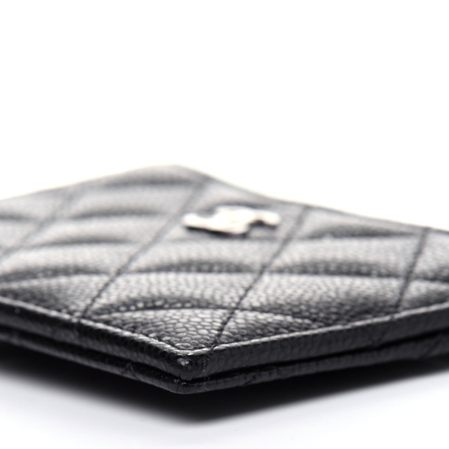 Chanel Caviar Quilted CC Zip Card Holder Black 9 of 13