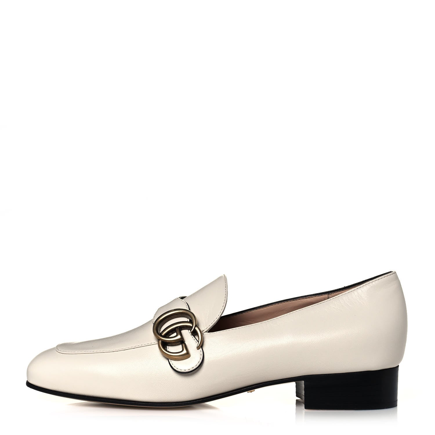 Gucci Malaga Kid Womens GG Marmont Loafers 38.5 Mystic White 1 of 8