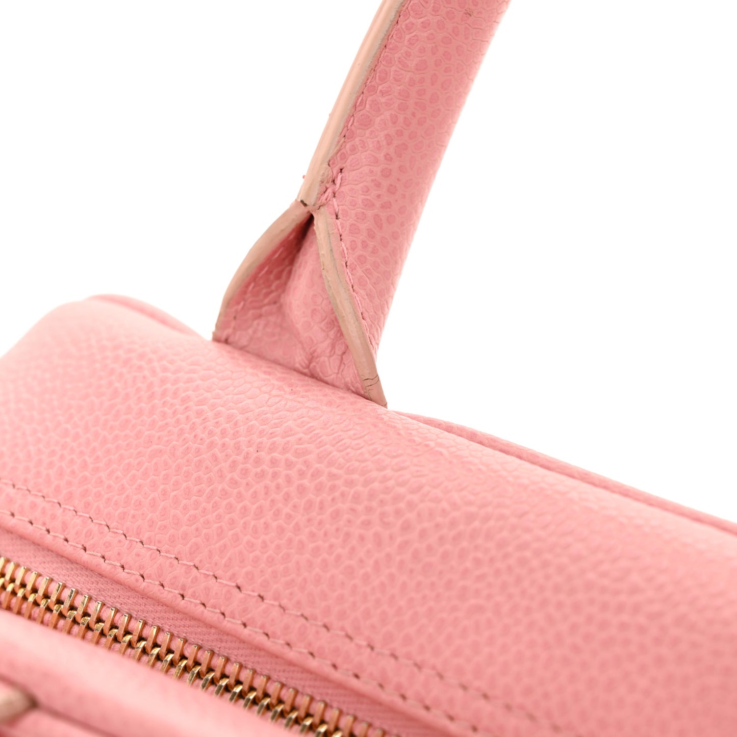 Caviar Quilted Small Bowler Pink