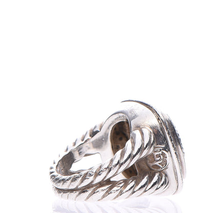 David Yurman Sterling Silver Diamond 14mm Albion Pave Ring 49 4.75 4 of 7