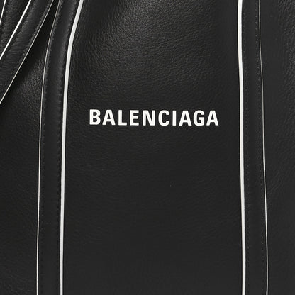 Balenciaga Smooth Calfskin Logo Double Sided XXS Everyday Tote Black White 7 of 9