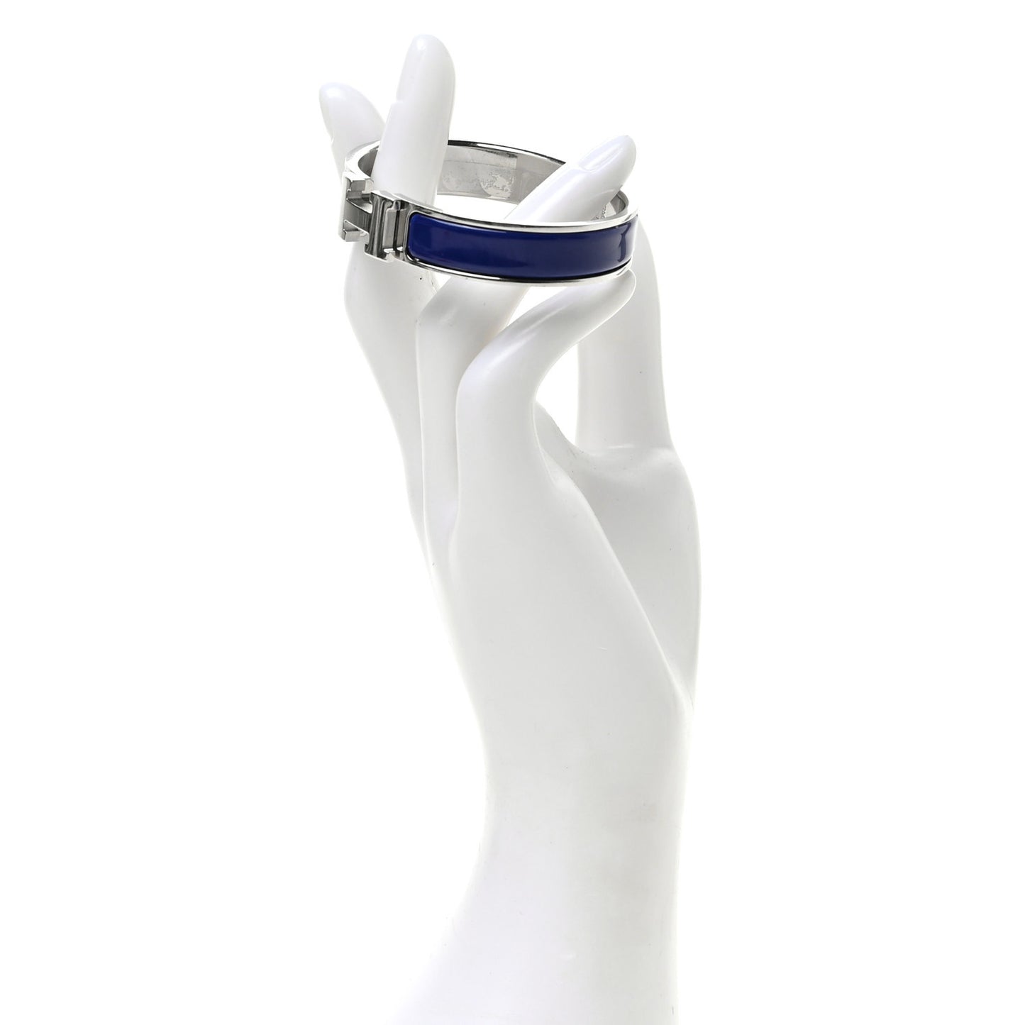 Enamel Narrow Clic Clac H Bracelet Bleu Indigo