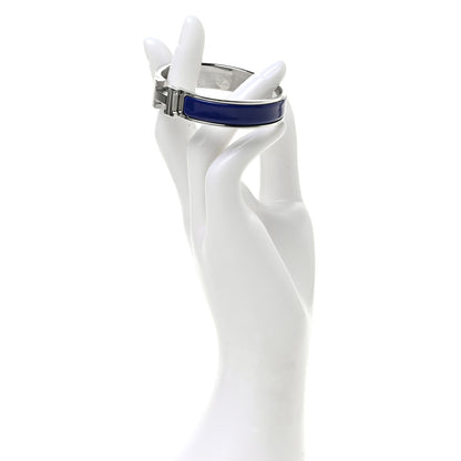 Hermes Enamel Narrow Clic Clac H Bracelet Bleu Indigo 2 of 4