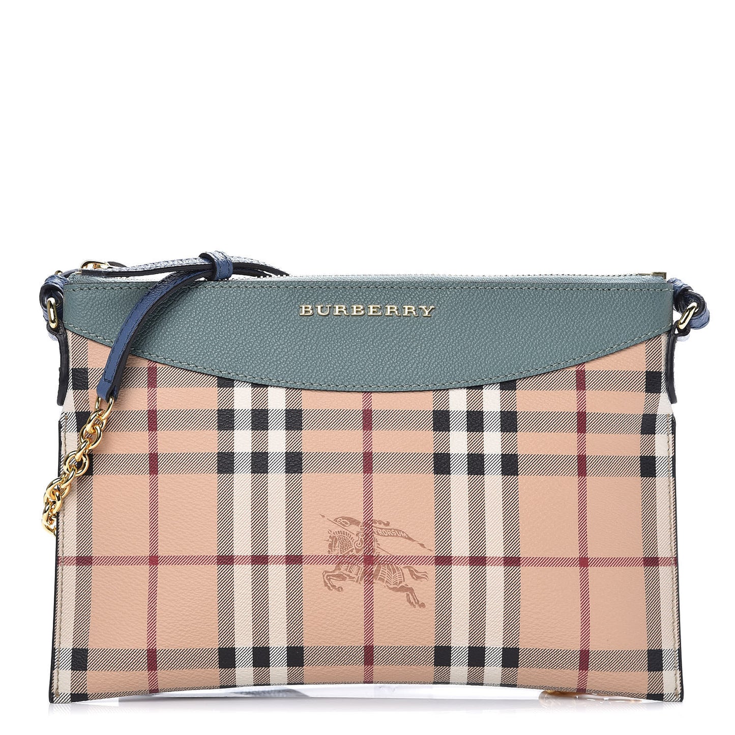 Haymarket Check Derby Peyton Crossbody Clutch Bag Eucalyptus Green