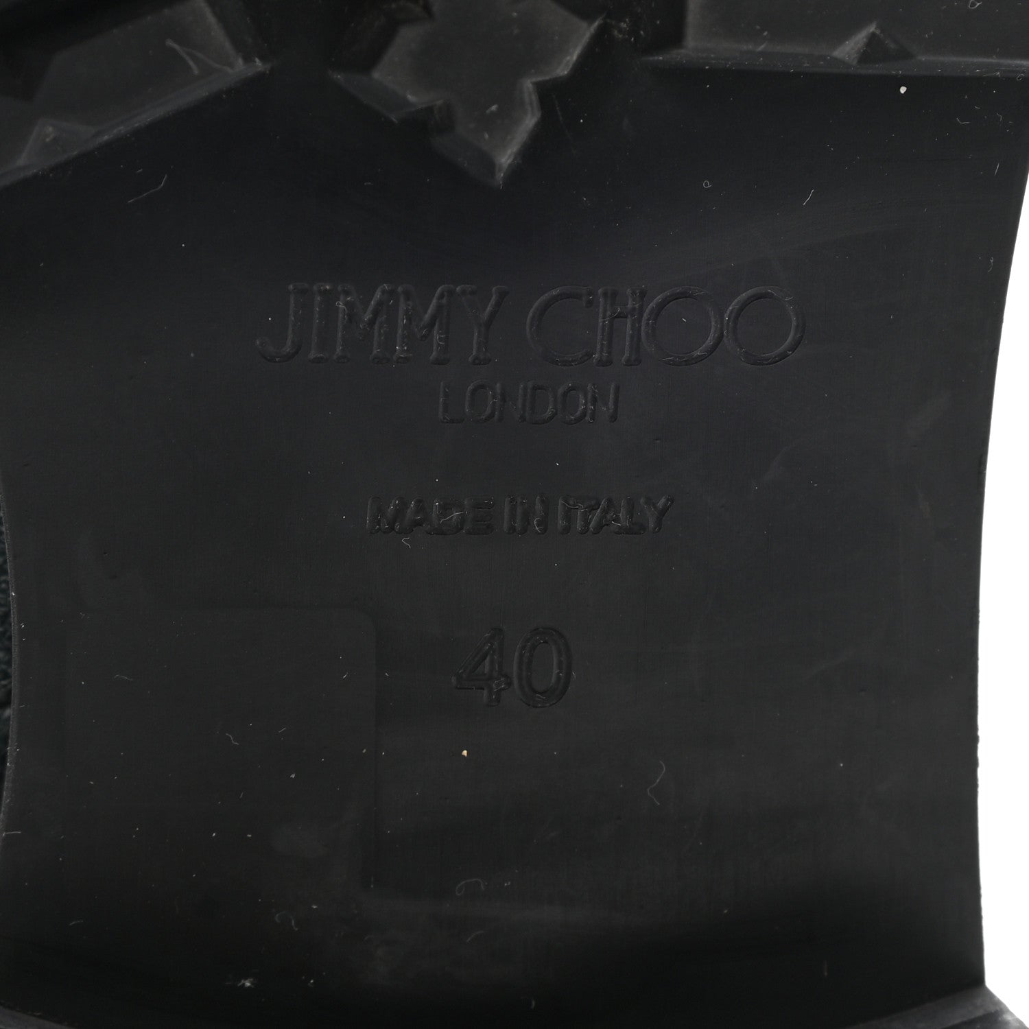 Jimmy Choo Grained Calfskin Crystal Embellished Cruz Combat Boots 40 Dark Green 6 of 11