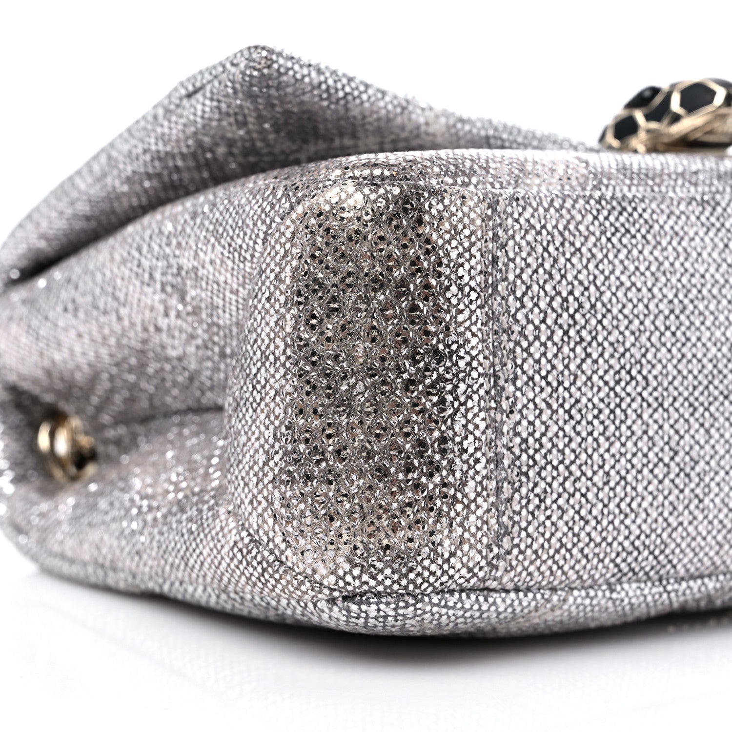 Bulgari Shiny Karung Matelasse Mini Serpenti Cabochon Crossbody Silver 7 of 8