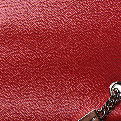 Saint Laurent Grain De Poudre Medium Monogram Kate Satchel Red 11 of 14