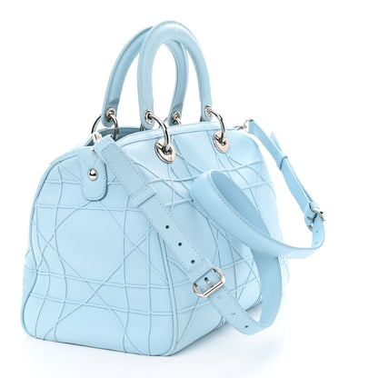 Christian Dior Lambskin Cannage Granville Polochon Light Blue 3 of 11