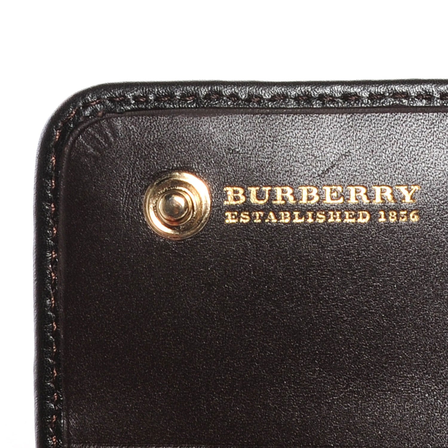 Burberry Haymarket Check Prima Continental Wallet Chocolate 7 of 7