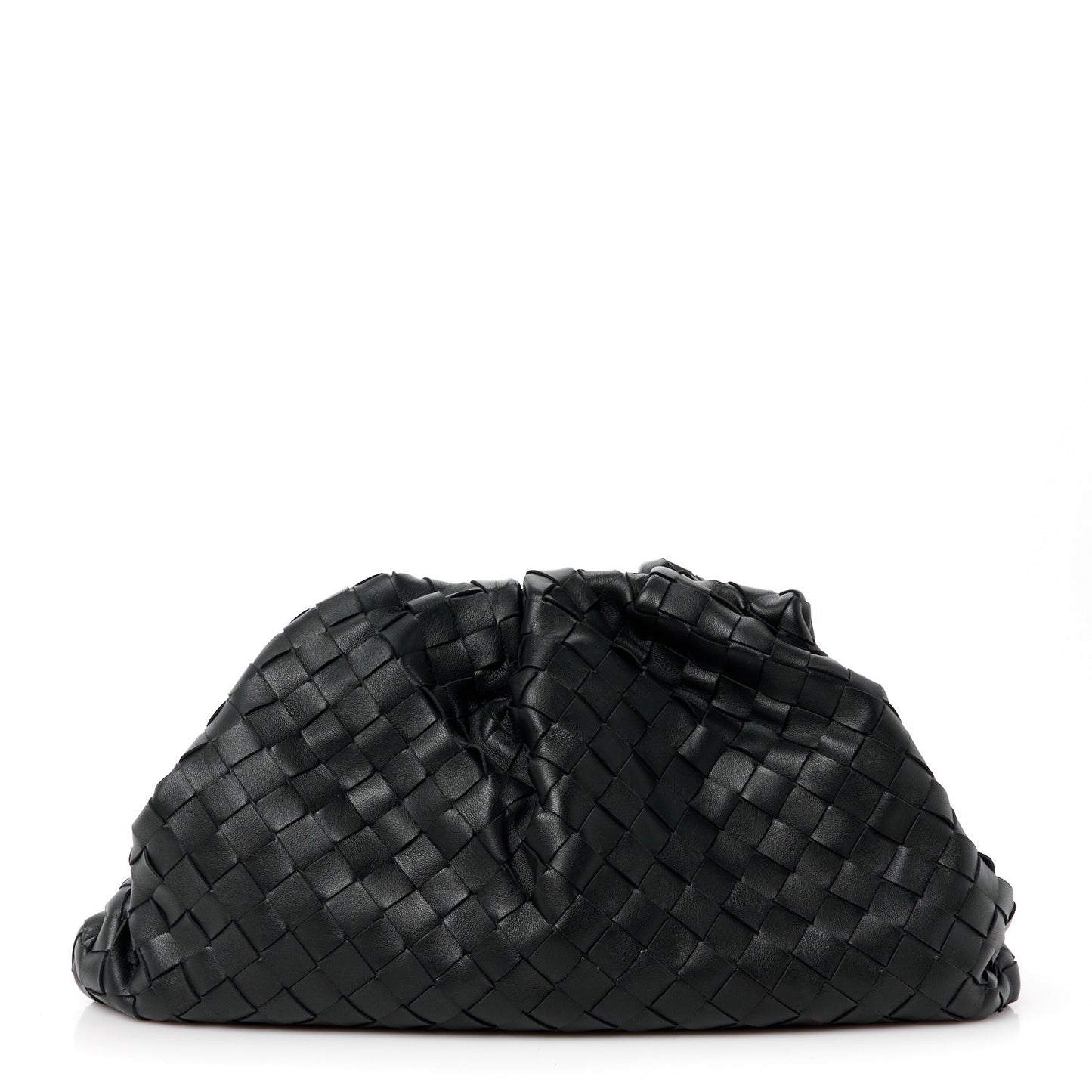 Nappa Maxi Intreccio The Pouch Oversized Clutch Black