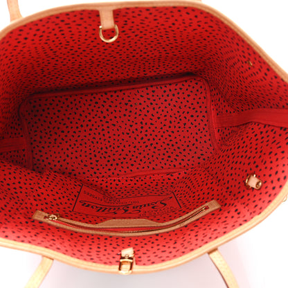 Louis Vuitton Monogram Kusama Waves Neverfull MM Red 5 of 12