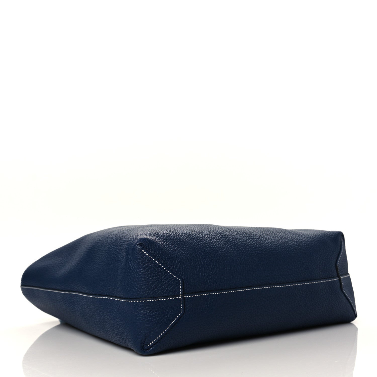 Hermes Taurillon Clemence Double Sens 45 Reversible Tote Bleu Izmir Bleu Saphir 6 of 15