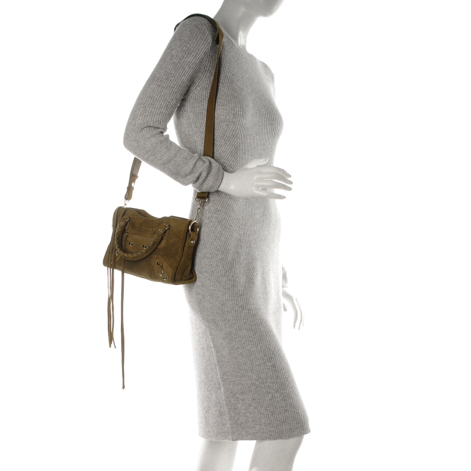 Balenciaga Baby Daim Suede Classic Gold Hardware Mini City Beige Fauve 2 of 7