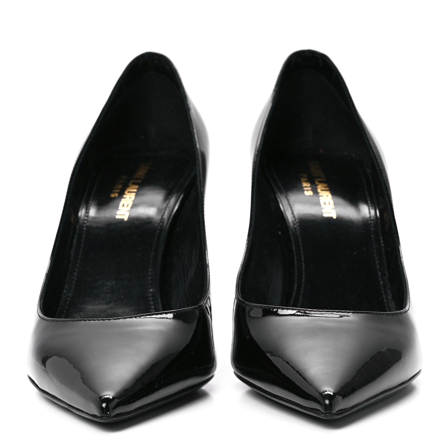 Saint Laurent Patent Calfskin Zoe 85 Pumps 37.5 Black 2 of 9
