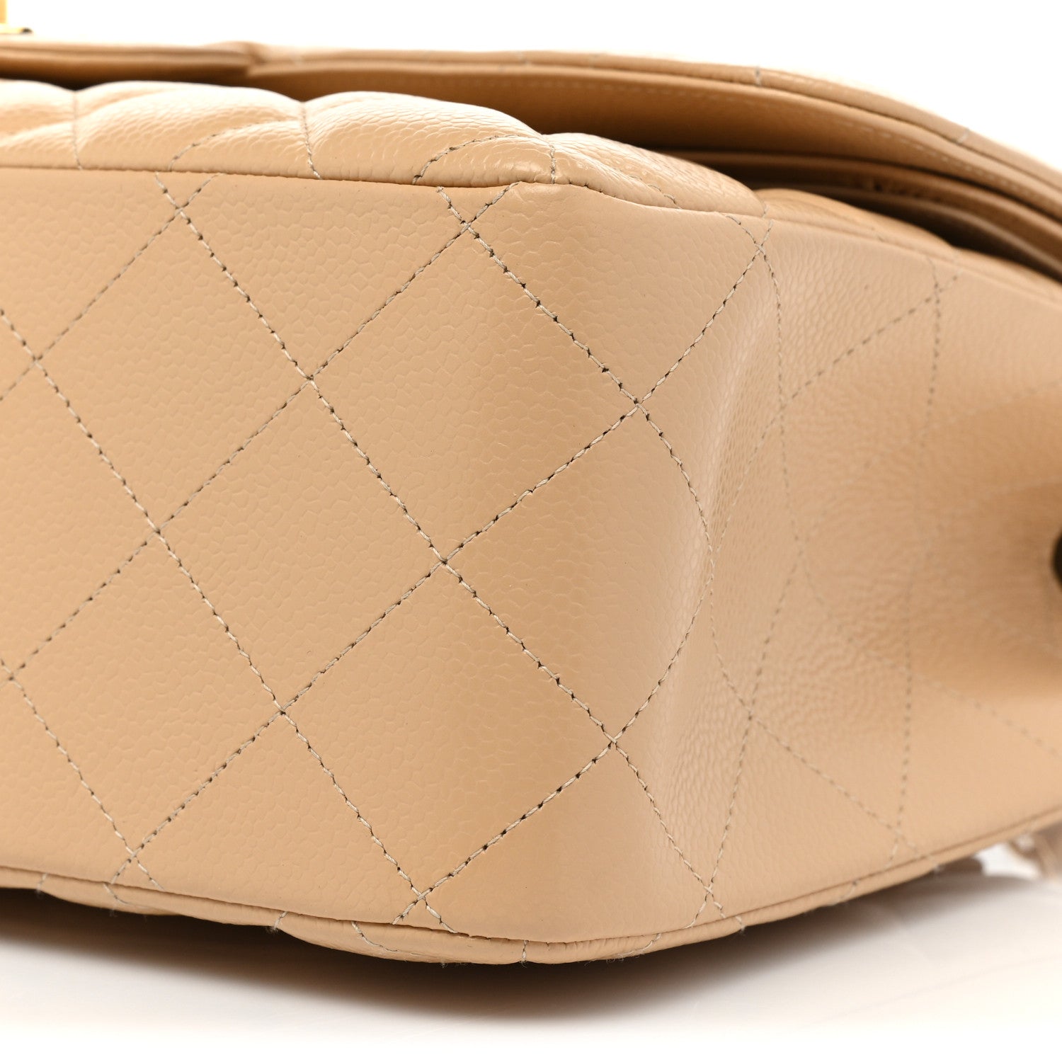 Chanel Caviar Quilted Jumbo Double Flap Beige 8 of 14