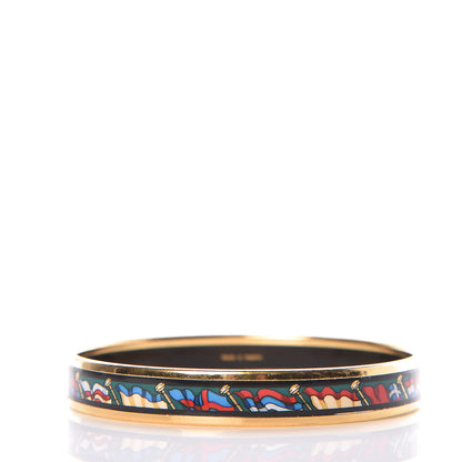 Hermes Enamel Printed Narrow Pavois Flag Bracelet 62 3 of 5