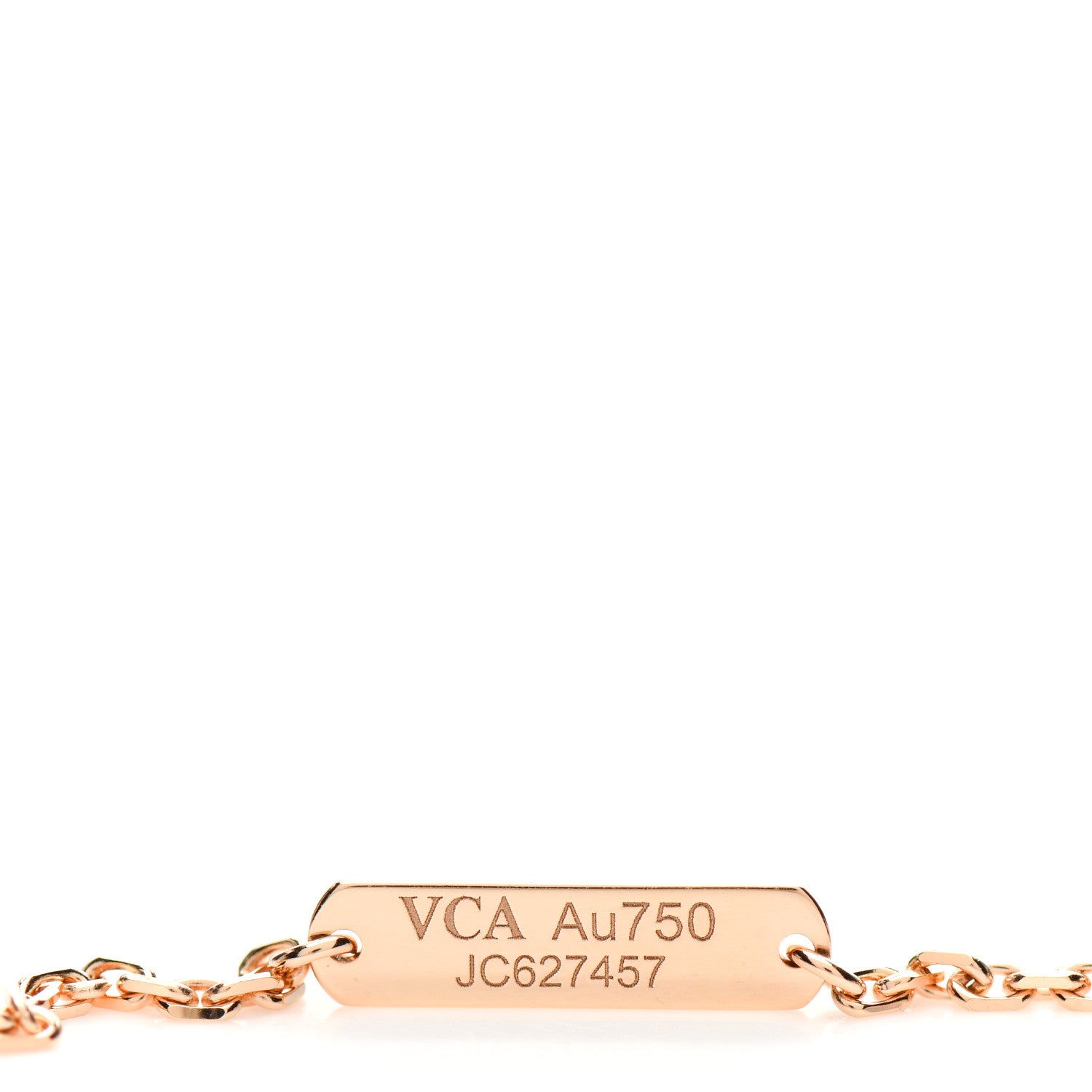 Van Cleef & Arpels 18K Rose Gold Mother of Pearl "Edition Ginza" Magic Alhambra Pendant Necklace 3 of 5