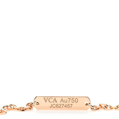 Van Cleef & Arpels 18K Rose Gold Mother of Pearl "Edition Ginza" Magic Alhambra Pendant Necklace 3 of 5