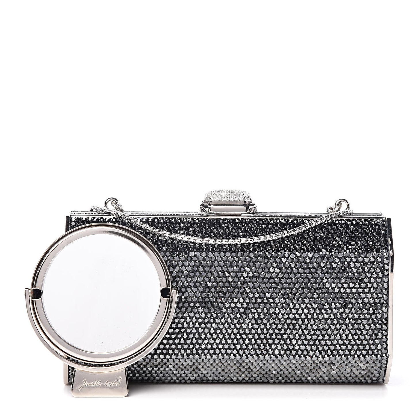 Swarovski Crystal Minaudiere Clutch Silver