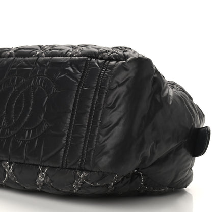 Chanel Nylon Quilted Tweed Stitch Bubble Camera Case Black 10 of 13